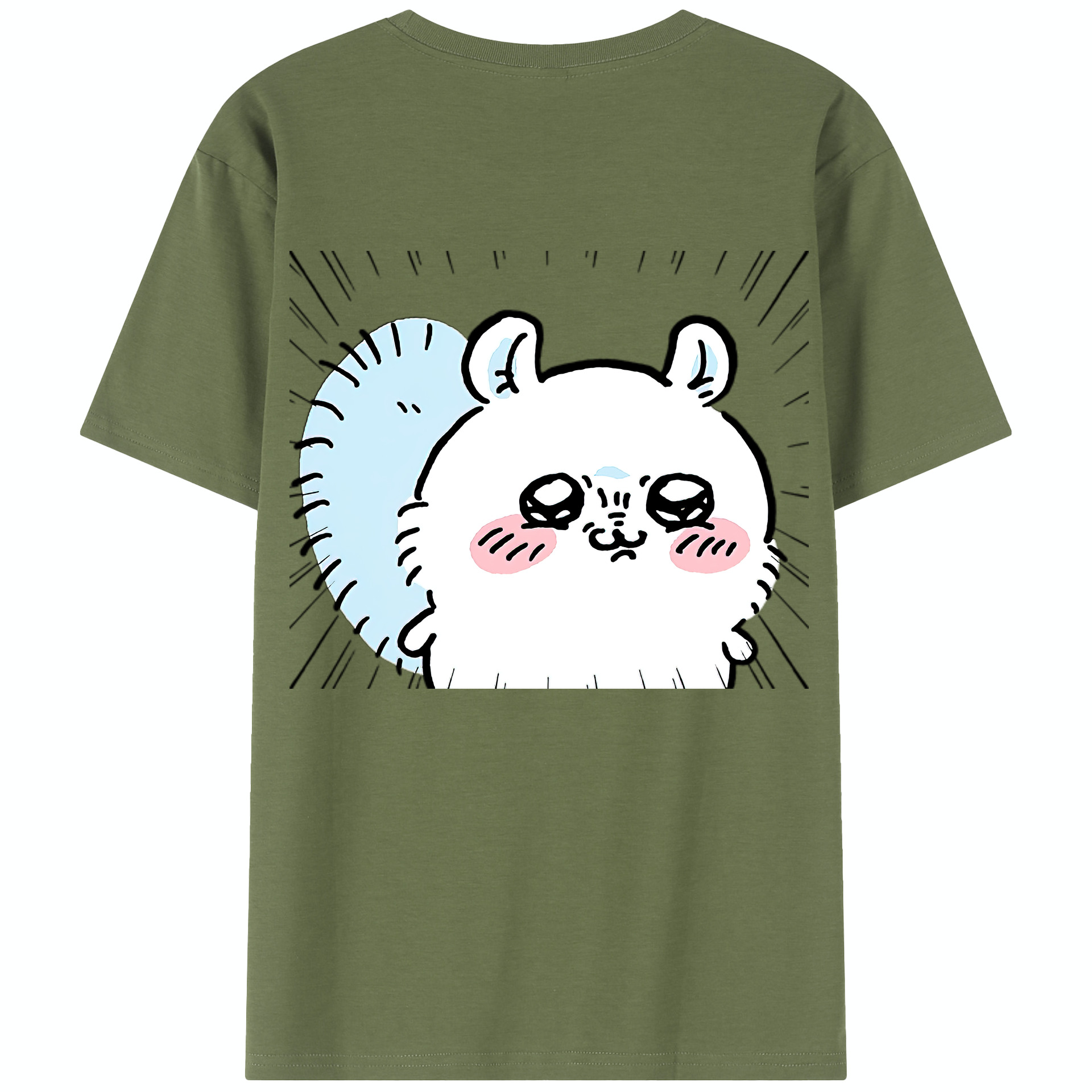 （画像用） ちいかわ モモンガ Chii-kawa Momonga 綿100％半袖Tシャツ（背面プリント）